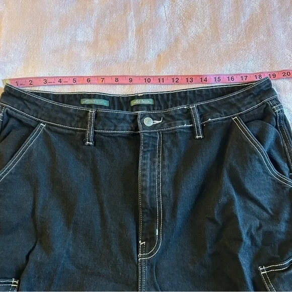 Wild Fable super high rise baggy jean black wide leg cargo jeans size 18 - Picture 8 of 10